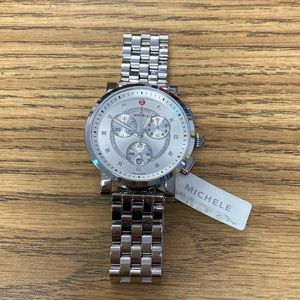 New Michele diamond sport sail watch